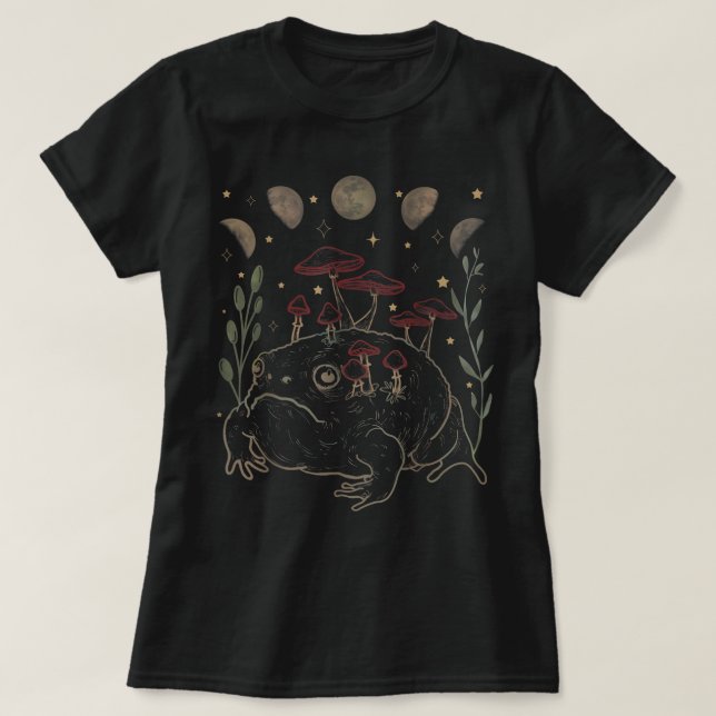 T-shirt Dark Academia Moon Witchy Goblincore esthétique Po (Design devant)