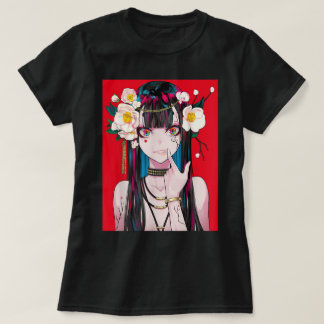T-shirt Dark Aesthetic Anime Girl Art