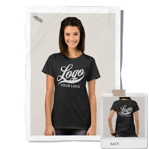 T-shirt Dark Black Company Logo Swag Business Women