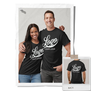 T-shirt Dark Black Company Logo Swag Hommes d'affaires Fem