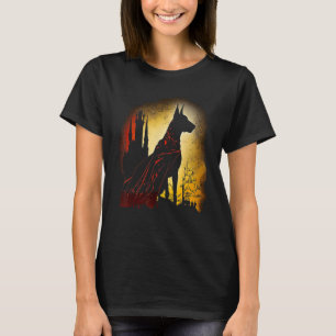 T-shirt Dark Doberman Superhero Silhouette Post Apocalypti