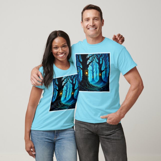 T-shirt Dark Fantasy Eyeball Forest Design (Unisexe)