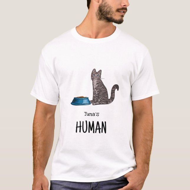 T-shirt Dark Gray Tabby Cat Shirt (Devant)