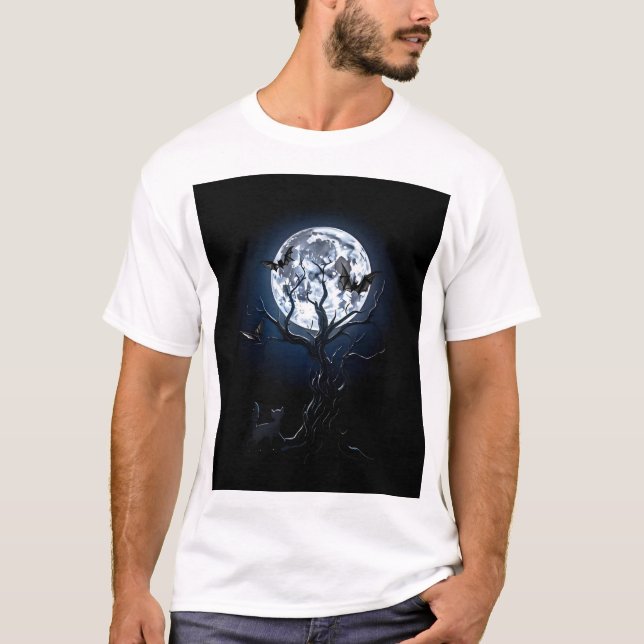 T-shirt Dark Horror Art – Spooky Halloween-Inspired Design (Devant)