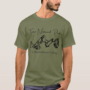 T-shirt Dark Minimal du parc national de Teton