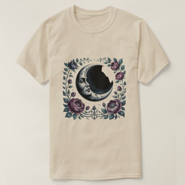T-shirt Dark Moon Garden – Mystical Gothic Night Art (Design devant)