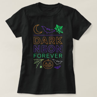 T-shirt Dark Neon Forever | Chauves-souris de citrouille d