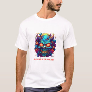 T-shirt "Dark Neon Skull – Halloween design 