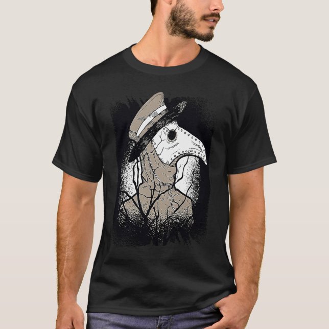 T-shirt Dark Plague Doctor Spooky Costume Horror (Devant)