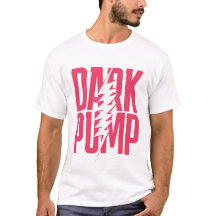 Dark Pump Glitch Tee – Chemise à typographie néon