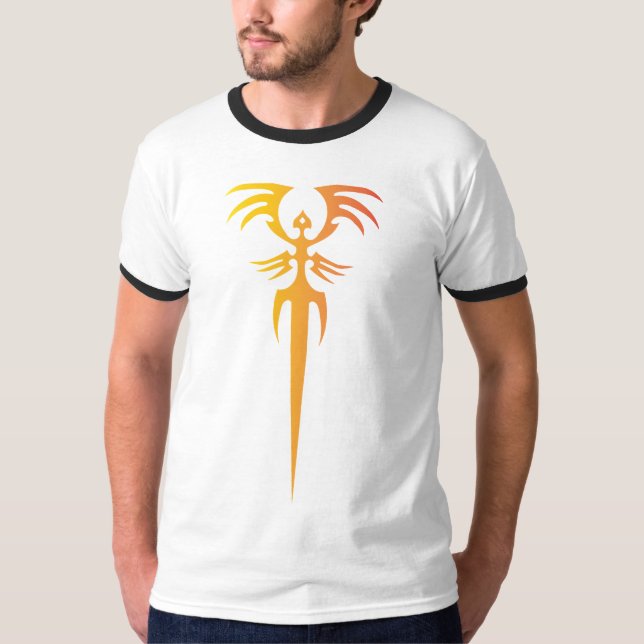T-shirt Dark Tribal Phoenix Emblem – Mythic Symbol (Devant)