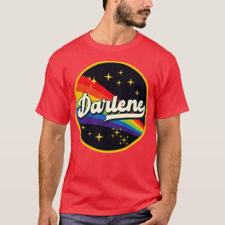 T-shirt Darlene Arc En Ciel Dans L'Espace Style Vintage