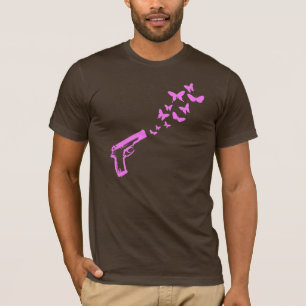 T-shirt d'arme à feu de papillon/T-shirt de jour