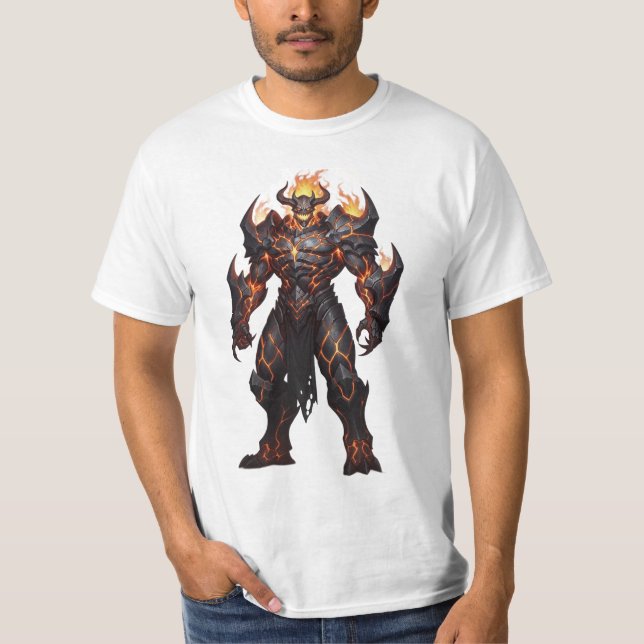 T-shirt d'Armure Obsidienne cinématographique (Devant)