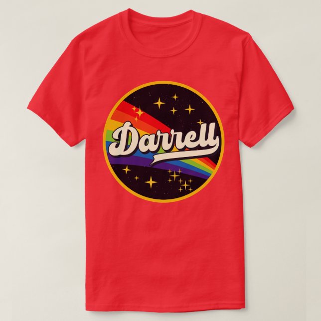 T-shirt Darrell Rainbow Dans L'Espace Style Vintage (Design devant)