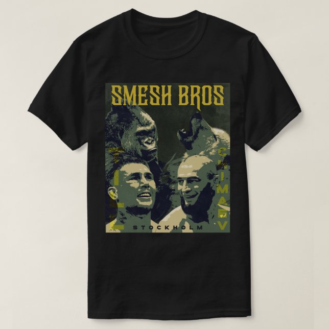 T-shirt Darren Till, Khamzat Chimaev, Smesh Bros, Toxits F (Design devant)