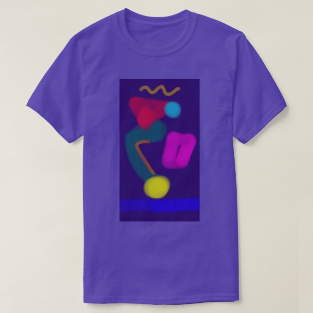 T-Shirt d'Art Abstrait Coloré (Design devant)