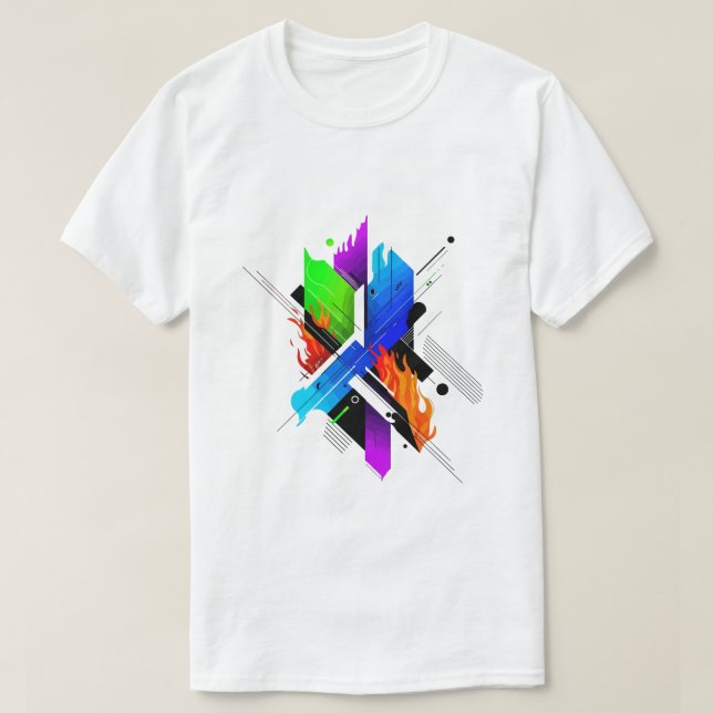 T-Shirt d'Art Abstrait – Design Moderne Unique (Design devant)