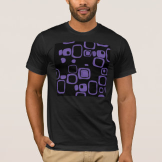 T-shirt d'art Abstrait noir, violet et rétro