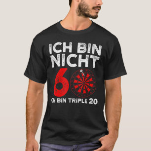 T-shirt Dart amusant pour 60e Anniversaire fléchettes fléc