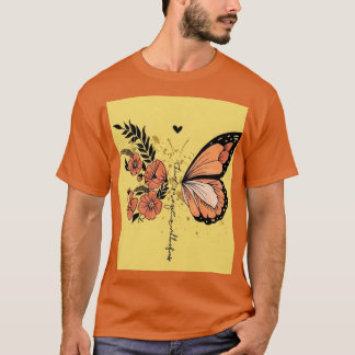 T-Shirt d'art botanique esthétique de fleur sauvag
