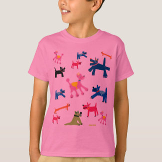 T-shirt d'art : Chiens cornouaillais fous