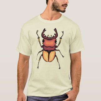 T-shirt d'art coloré de l'insecte du scarabée