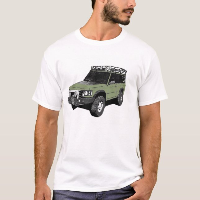 T-shirt d'art de camion de Land Rover (Devant)