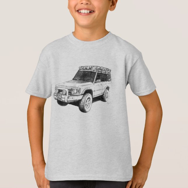 T-shirt d'art de camion de Land Rover (Devant)