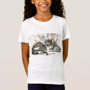 T-shirt d'art de chat "de chatons de sommeil"