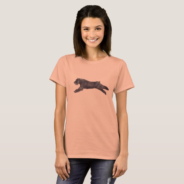 T-shirt d'art de chien de DES Flanderes de Bouvier (Devant entier)