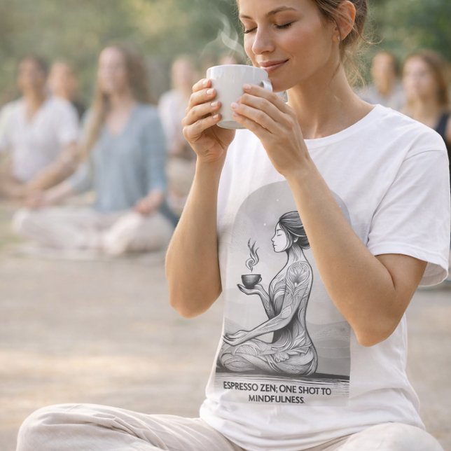 T-shirt d'art de méditation Espresso Zen (Créateur téléchargé)