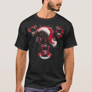 T-shirt d'art de Noël Santa Hat Word