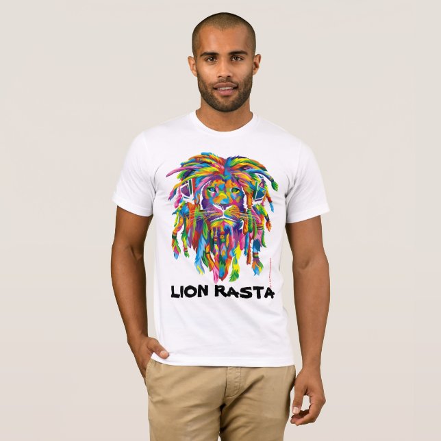 T-shirt d'art de Rasta Rastafarian Dreadlocks de (Devant entier)