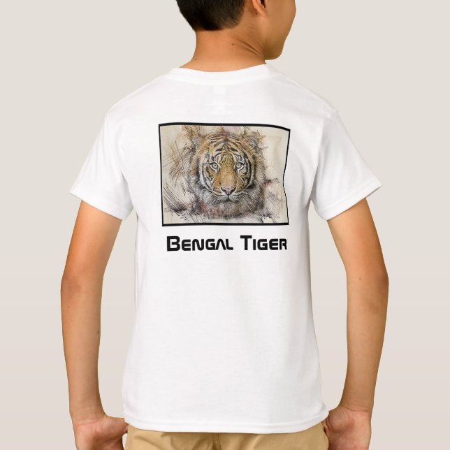 T-shirt d'art de Tigre du Bengale (Dos)