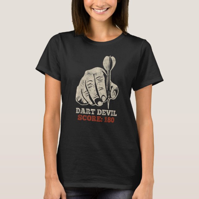 T-shirt Dart Devil Score fléchts 180 en fléchettes Premium (Devant)