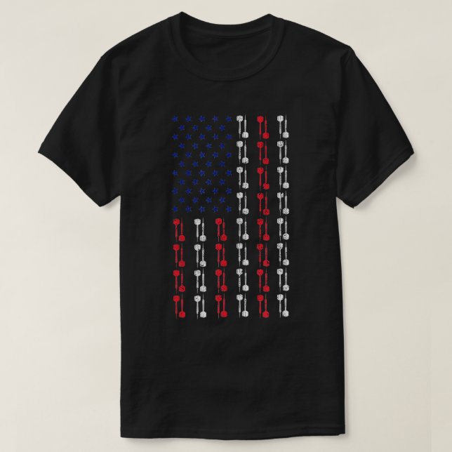T-shirt Dart Drapeau américain tireur de balle Patriotic D (Design devant)