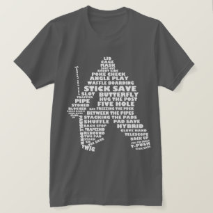 T-shirt d'art du mot de gardien de hockey