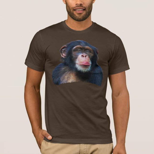 T-shirt d'art faunique CHIMPANZEE II (Devant)