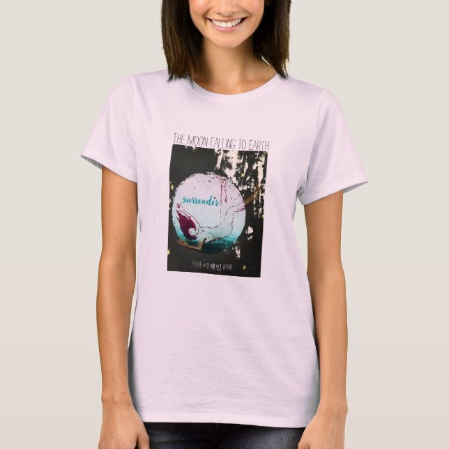 T-shirt d'art féminin de lune (Devant)