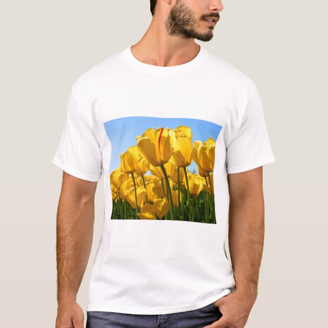 T-Shirt d'Art Floral Coloré (Devant)