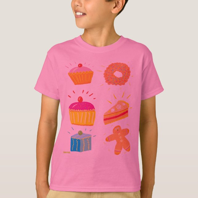 T-shirt d'art : gâteaux amoureux (Devant)