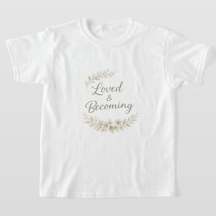 T-Shirt d'art IA avec citations d'amour aux accent