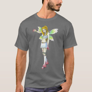 T-shirt d'art imaginaire sombre Zombie Fairy