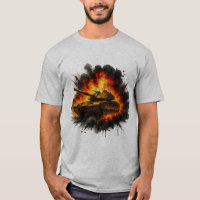 T-shirt d'art militaire – réservoir Explosion d'en