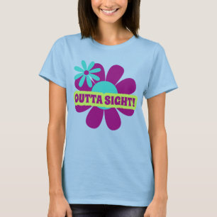 T-shirt d'art moderne Hippie cravate de fleurs col