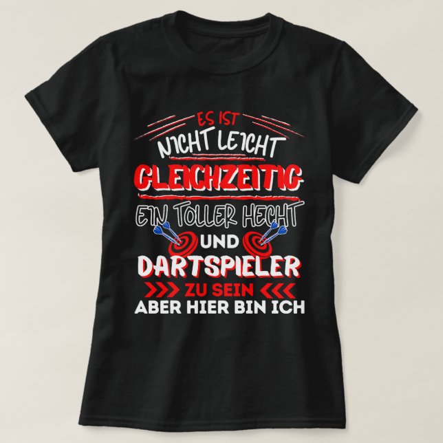 T-shirt Dart Player fléchit Dart Team Dart Dart Dit (Design devant)