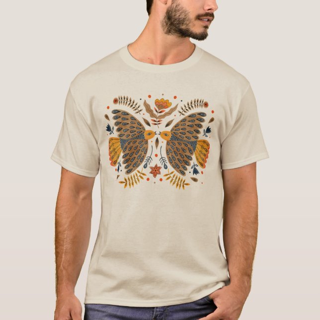 T-shirt d'art populaire scandinave Inséparable (Devant)