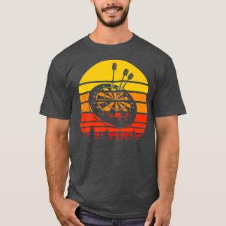 T-shirt Dartboard Dart Player Vintage Retro Darts