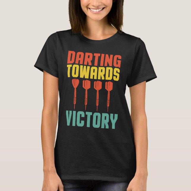 T-shirt Darting Towards Victory Bullseye Dar for Teams (Devant)